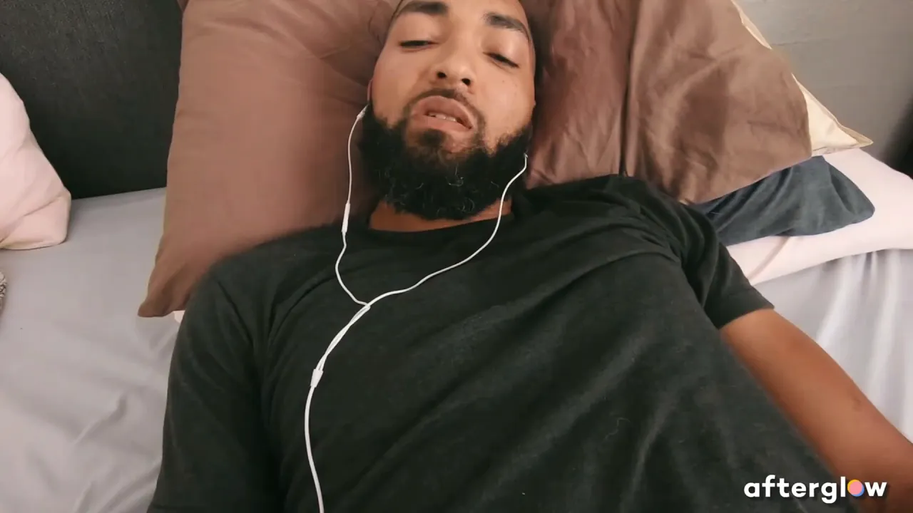 Long-distance lovers sext each other then masturbate on a video call
