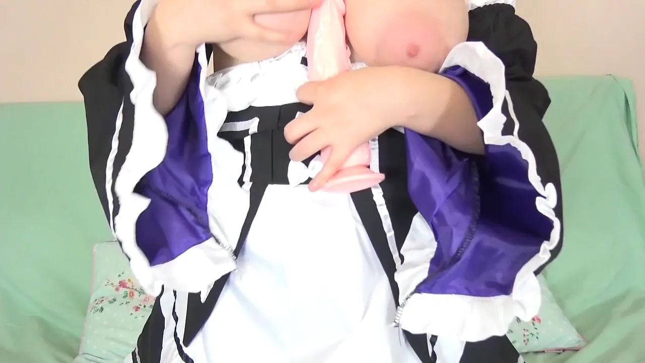 Hidori Rose cosplays as pregnant and plays with her big tits solo