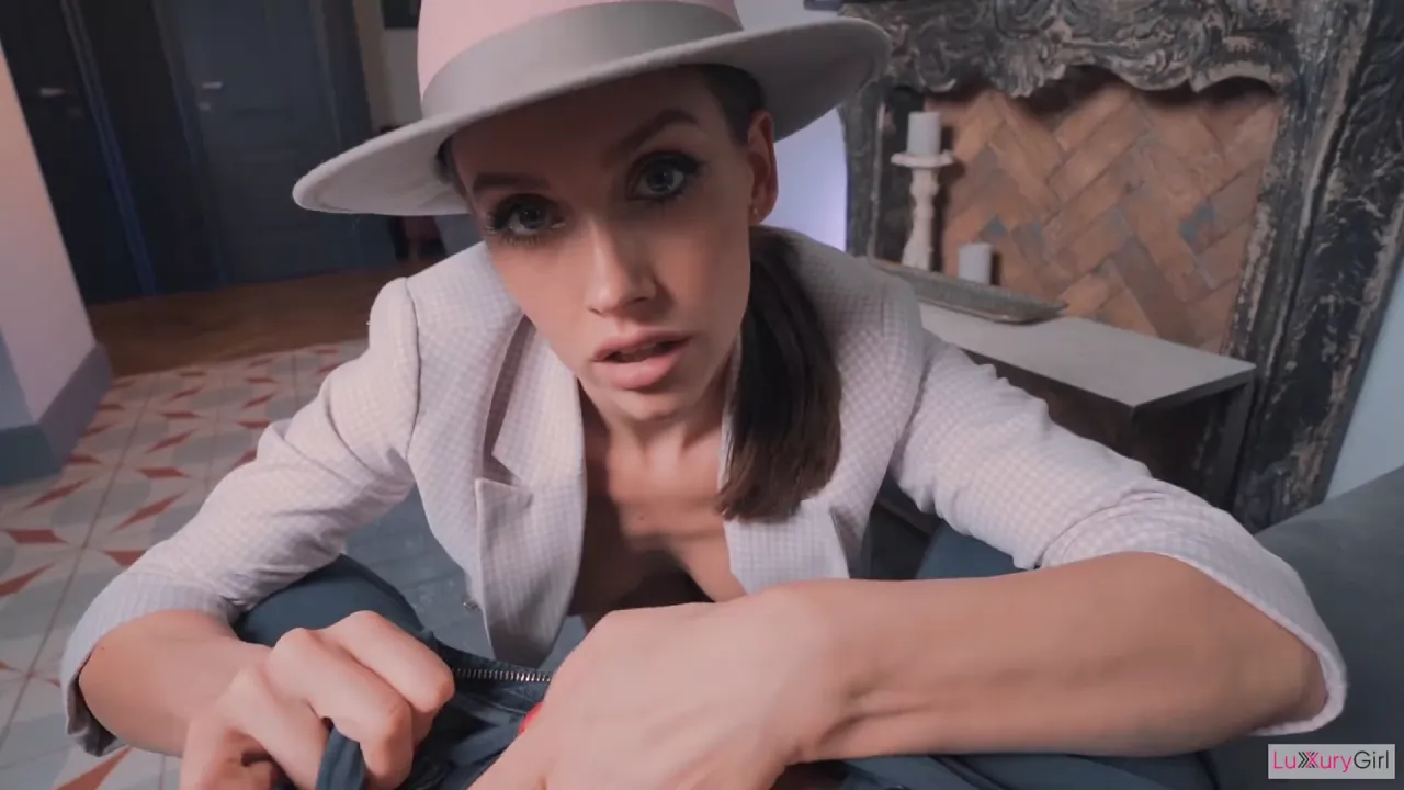 LuxuryGirl blows guy's cock before riding him cowgirl in POV video