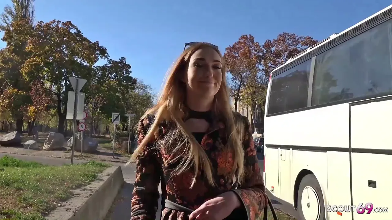 German Scout films ginger model Liza getting paid to take a huge dick in her ass